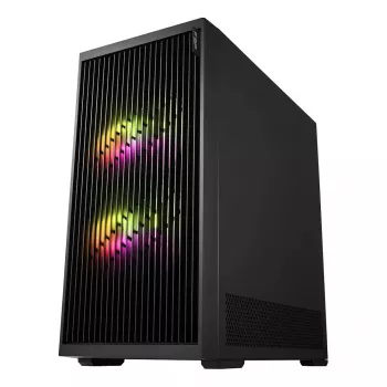 Fortron M330 grūdinto stiklo Mini Tower kompiuterio korpusas, juodas