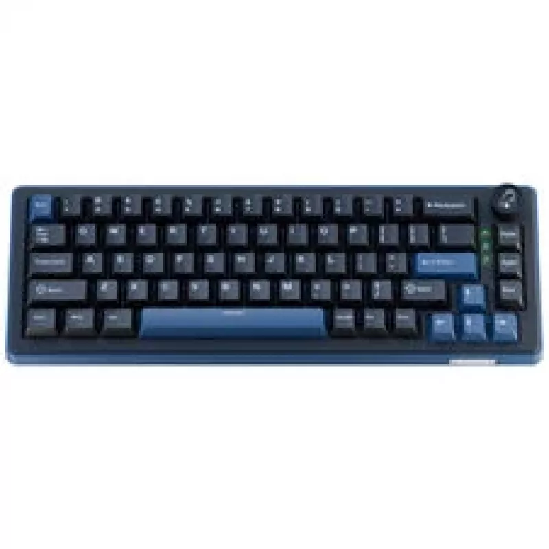 Ducky OK-M 65 mechaninė žaidimų klaviatūra, 65% formos faktorius, karšto keitimo, RGB foninis apšvietimas, ANSI išdėstymas, KTT Baby Blue jungikliai