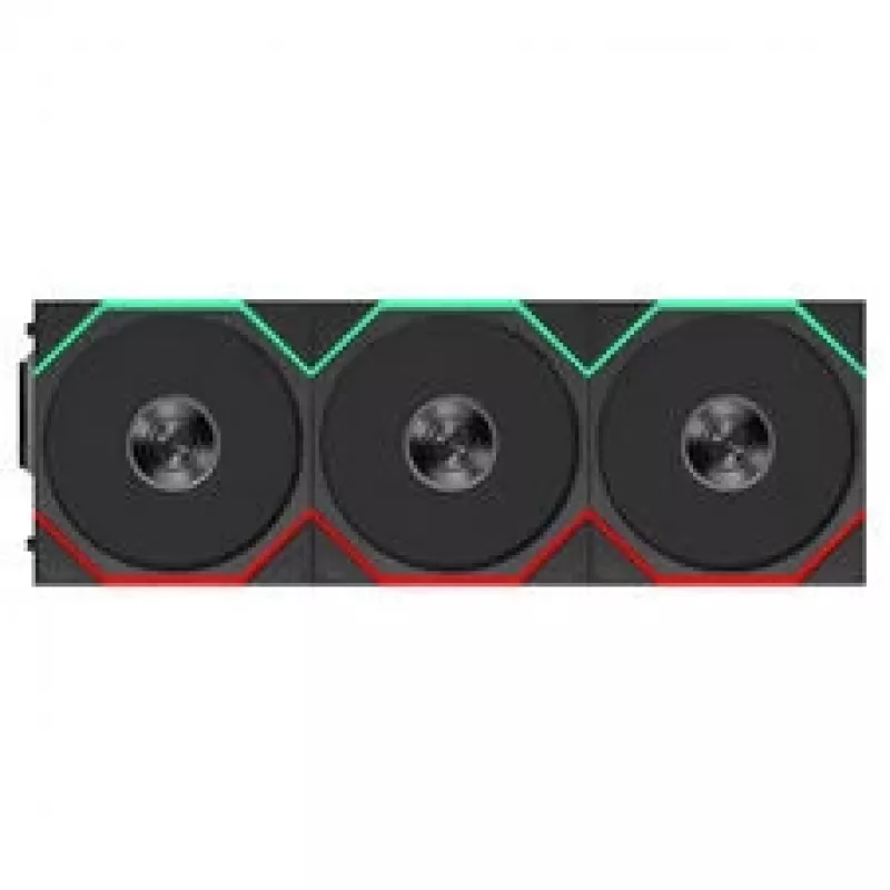 Lian Li UNI FAN TL FLEX Wireless ARGB Reverse Blade 120mm ventiliatorių rinkinys (3 vnt.) su valdikliu, juoda