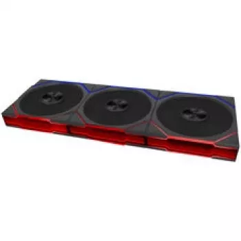 Lian Li UNI FAN TL FLEX Wireless ARGB Reverse Blade 120mm ventiliatorių rinkinys (3 vnt.) su valdikliu, juoda