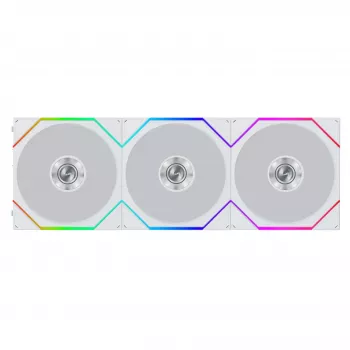 Lian Li UNI FAN TL FLEX Wireless ARGB Reverse Blade 120 mm ventiliatorių 3 vnt. komplektas su valdikliu – baltas