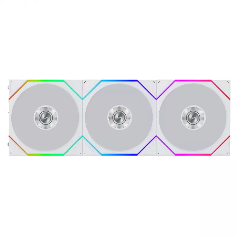 Lian Li UNI FAN TL FLEX Wireless ARGB Reverse Blade 120 mm ventiliatorių 3 vnt. komplektas su valdikliu – baltas