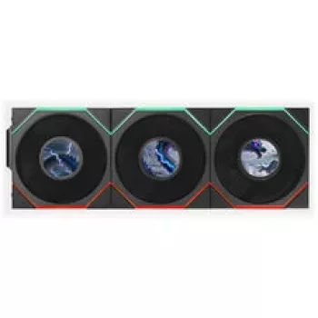 Lian Li UNI FAN TL LCD FLEX Wireless ARGB Reverse Blade 120mm ventiliatorius 3 vnt. su valdikliu, juodas