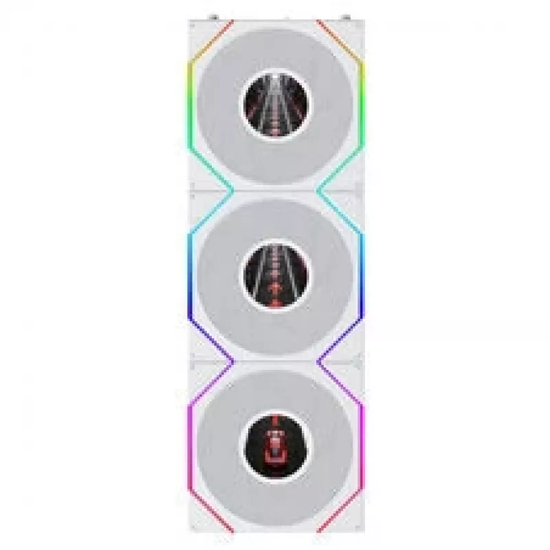 Lian Li UNI FAN TL120 LCD FLEX Wireless ARGB Reverse 3 vnt. 120 mm korpuso ventiliatoriai, balti