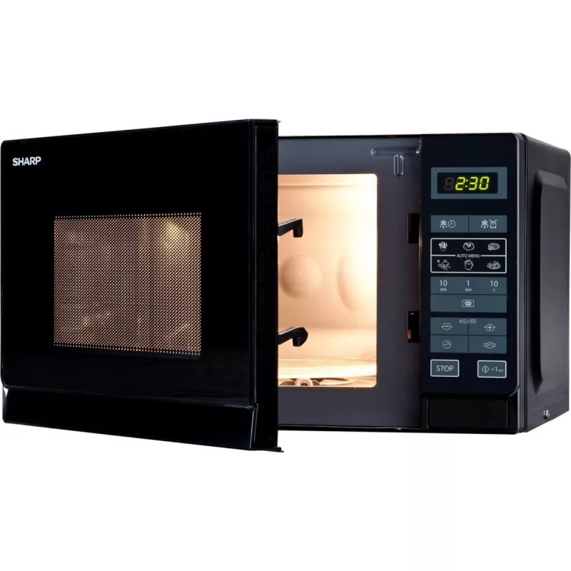 Sharp R-242(BK)W Solo mikrobangų krosnelė - 20 litrų - 800 W - juoda