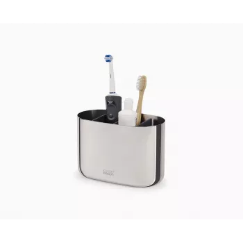 Joseph Joseph EasyStore Luxe didelis dantų šepetėlių laikiklis iš nerūdijančio plieno