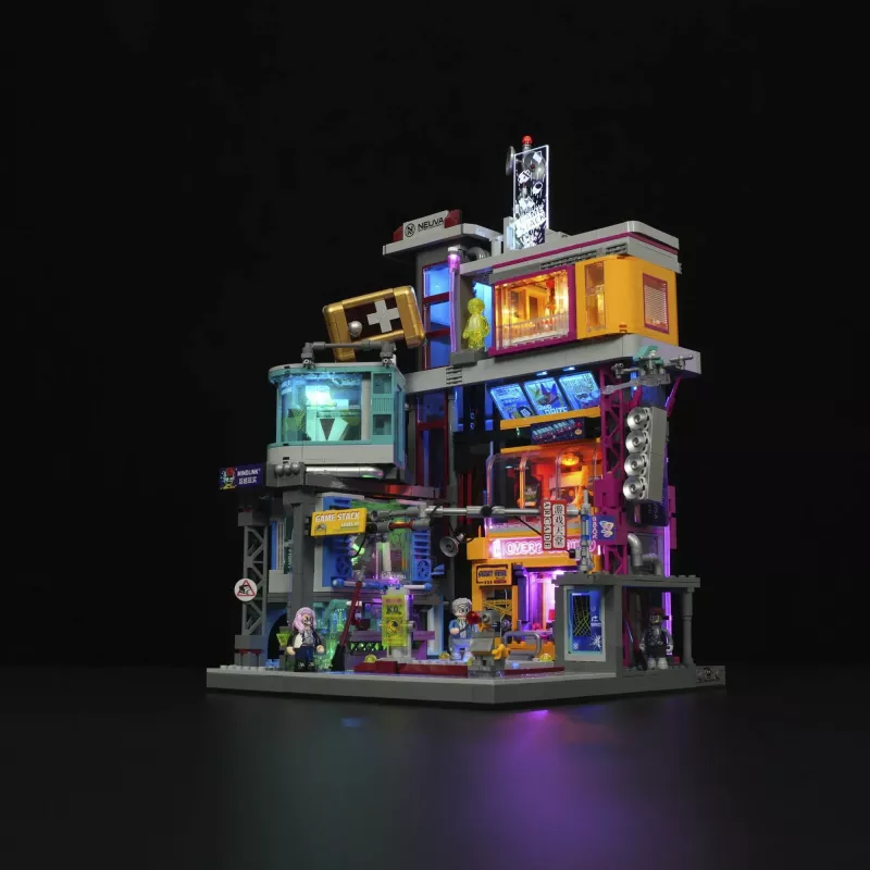 LUMIBRICKS Cyberpunk Neoncity Gamestack LED neon ženklas