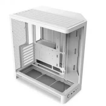 NZXT H6 2026 Mid-Tower oro srauto korpusas žaidimams, baltas, su grūdintu stiklu