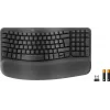 Logitech Ergo Series Wave Keys for Business belaidė ergonominė klaviatūra, itališkas išdėstymas, grafito spalvos