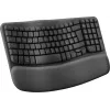 Logitech Ergo Series Wave Keys for Business belaidė ergonominė klaviatūra, itališkas išdėstymas, grafito spalvos