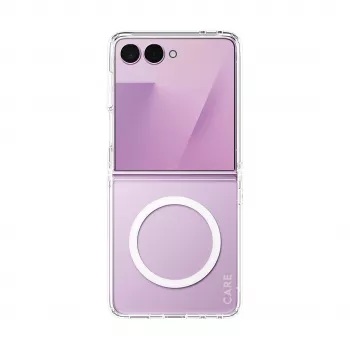 PANZERGLASS CARE Urban Case Clear with White Qi skirtas Samsung Galaxy Z Flip8 / Z Flip7