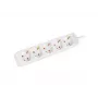 Lanberg PS0-05F-0150-W 5-jų lizdų Schuko ilgintuvas 1,5 m baltas, pilnas varis