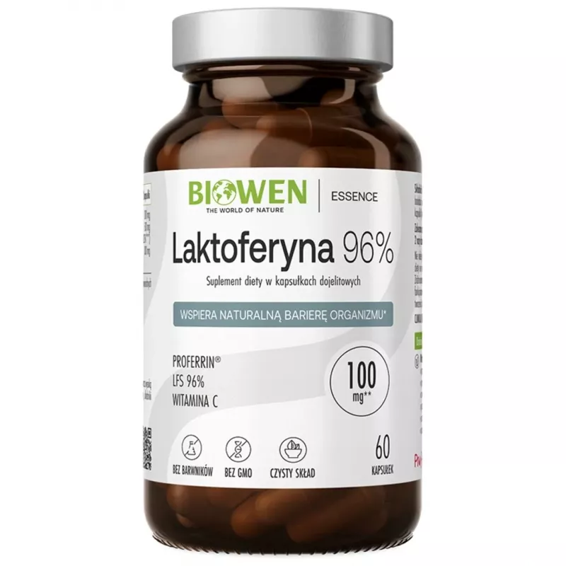 BIOWEN laktoferinas 96 %, 60 kapsulių – itin gryno galvijų laktoferino maisto papildas