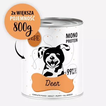 Paka Zwierzaka Pepe Jeleń šlapias ėdalas šunims su elniena 800g
