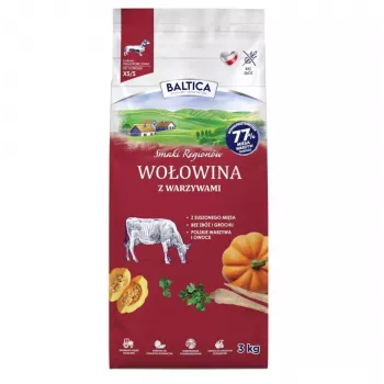 BALTICA Flavours of Regions jautiena su daržovėmis smulkių veislių sauso šunų ėdalo 3kg