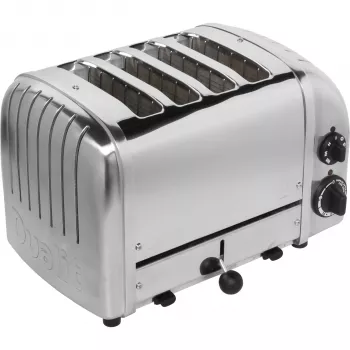 Dualit Vario 47030 4 padėklių skrudintuvas, poliruotas nerūdijantis plienas, 2200 W, ypač platūs plyšiai, atšildymo ir beigelių funkcijos