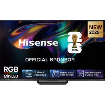Hisense 65UR8DS 65 colių QD-Mini LED 4K UHD išmanusis televizorius su Google TV, 144Hz, Dolby Vision IQ, 2000 nitų, 2.1.2ch 60W garsu