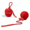 Cheerble WICKED BALL DUO2-VINTAGE RED išmanus interaktyvus žaislas augintiniams, 2 kamuoliai, USB-C įkrovimas, IP65 atsparus purslams, 3 žaidimo režimai, katėms ir mažiems šunims