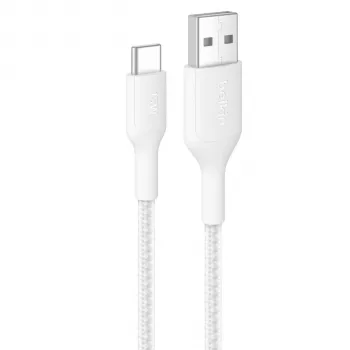 Belkin BOOSTCHARGE pintas USB-C į USB-A laidas 2 m, baltas