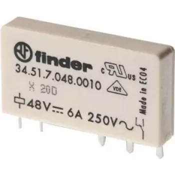 Finder 34.51.7.024.0010 miniatiūrinis PCB relė 24 V DC 6 A 1 CO SPDT