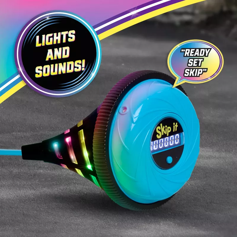 Just Play Skip It Deluxe Petrol - kulkšnies šokinėjimo žaislas su skaitikliu ir mirksinčiais šviesomis vaikams nuo 6 metų