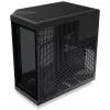 HYTE Y70 Touch Black vidutinio bokšto korpusas su panoraminiu grūdintu stiklu ir 14,1 colio liečiamuoju ekranu, ATX/E-ATX, vertikali GPU laikiklis