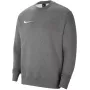 Nike Park 20 Fleece Crew megztinis, tamsiai pilkas melanžas su baltu Swoosh, S dydis