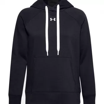 Under Armour moteriškas Rival Fleece HB gobtuvas juodos spalvos 1356317 001