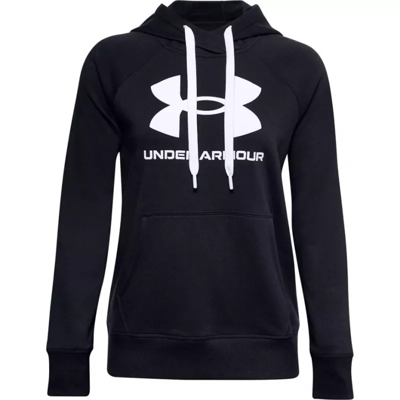 Moteriškas Under Armour Rival Fleece Logo gobtuvas Deep Black