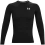 Under Armour HeatGear Armour Comp LS vyriški kompresiniai marškinėliai ilgomis rankovėmis, juodi, L