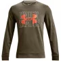 Under Armour UA Rival Terry Logo Crew vyriškas megztinis, miško žalia