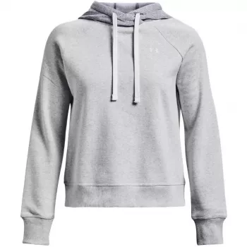 Under Armour moteriškas Rival Fleece Colourblock gobtuvas Mod Gray/White