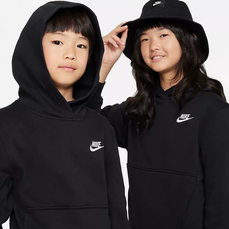 Nike Sportswear Club Fleece Full-Zip gobtuvas vaikams juodas FD3000 010 M