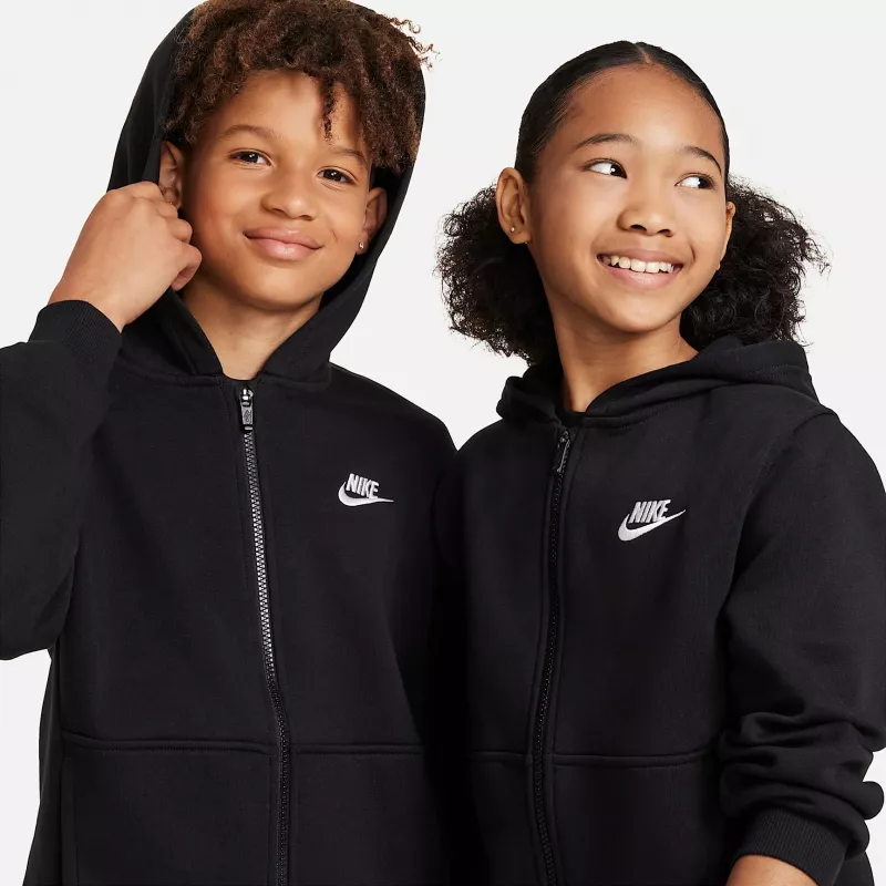 Nike Sportswear Club Fleece vaikiškas gobtuvas juodas FD3004-010 S dydis