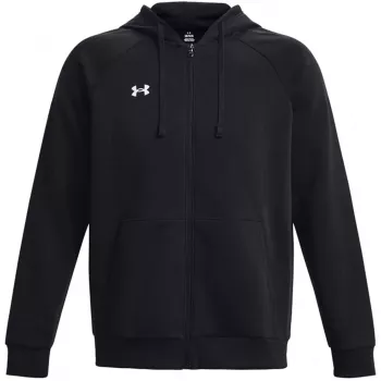 Under Armour vyriškas Rival Fleece pilno užtrauktuko gobtuvas juodas 1379767 001