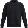 Under Armour vyriškas Rival Fleece pilno užtrauktuko gobtuvas juodas 1379767 001