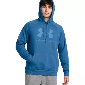 Under Armour Rival Fleece Logo HD vyriškas gobtuvas Akademijos mėlyna M