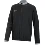 Nike Dri-FIT Academy 25 vaikiškas pilno užtrauktuko gobtuvas juodos spalvos, M dydis