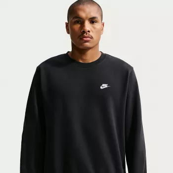 Nike Club Fleece vyriškas gobtuvas su užtrauktuku, juodos spalvos, S dydis