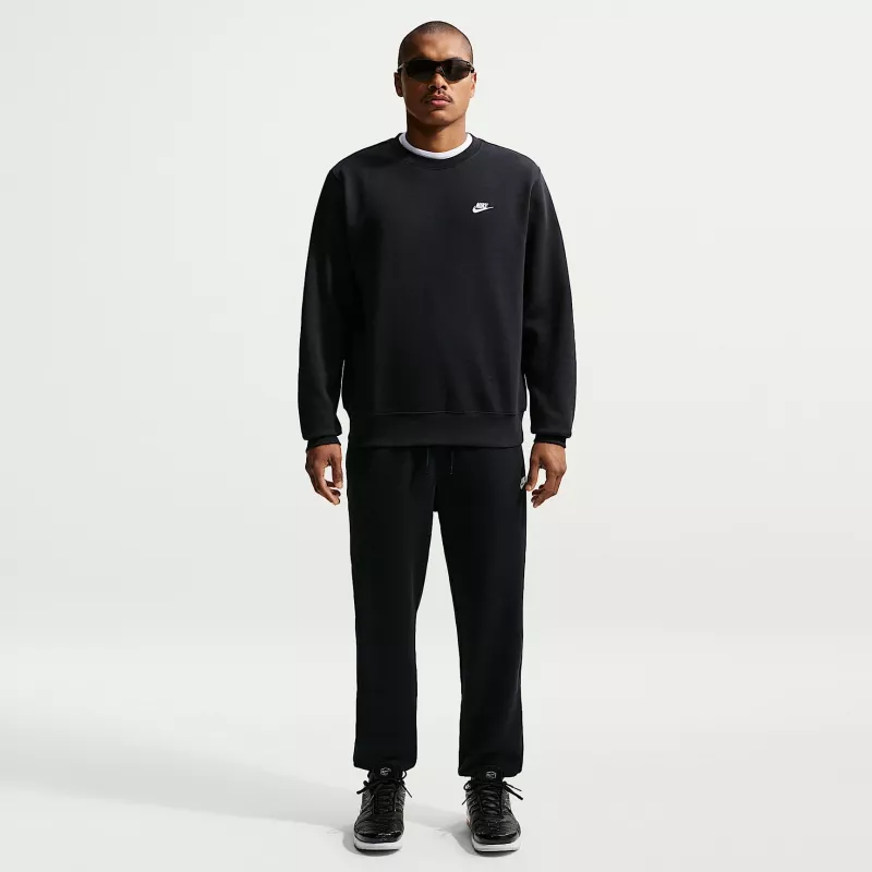 Nike Club Fleece vyriškas gobtuvas su užtrauktuku, juodos spalvos, S dydis