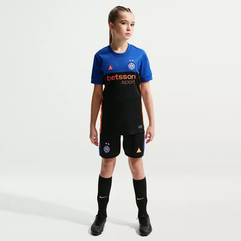 Nike Inter Milan 2026 Stadium SE vaikiški futbolo marškinėliai - juoda/mėlyna - L dydis