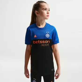 Nike Inter Milan 2026 Stadium SE vaikiški futbolo marškinėliai juodi-mėlyni IB3536 413 XL
