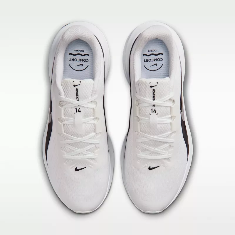 Nike Downshifter 14 vyriški bėgimo bateliai White/Black 38.5 EU