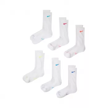 Nike Everyday Elevated 6 porų baltos kojinės (EU 43-46)