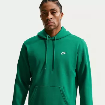 Nike Club Fleece vyriškas gobtuvas su užtrauktuku, malachito žalia, S dydis