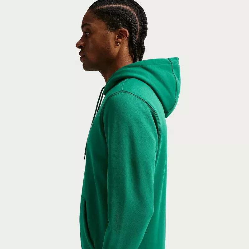 Nike Club Fleece vyriškas gobtuvas su užtrauktuku, malachito žalia, S dydis