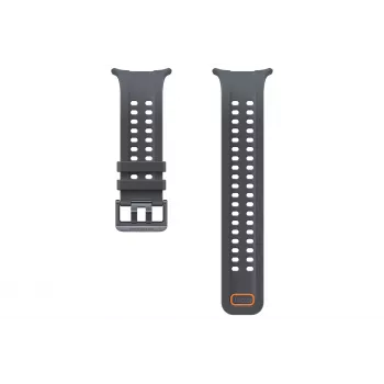 Samsung Marine Band (S/M/L), skirtas Galaxy Watch Ultra2 – juodas fluoroelastomerinis laikrodžio dirželis su D formos sagtimi, 22 mm, atsparus vandeniui