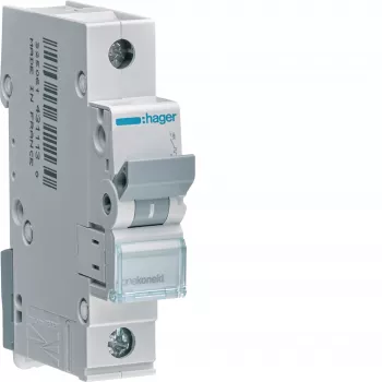 Hager MBN132E 32A vienpolis 6kA B kreivės mini grandinės pertraukiklis