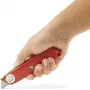 STANLEY BLACK&DECKER 99E įtraukiamas saugos kanceliarinis peilis su varžtiniu fiksatoriumi, liejamo cinko lydinio rankena, 5 peilio padėtimis, vidine talpa 3 peiliams, metalo pilkumo
