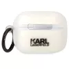Karl Lagerfeld AirPods Pro dėklas permatomas su Karlo galvos siluetu